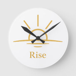 Relógio Redondo Rise — Minimalist Sunrise