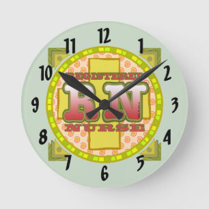 Relógio Redondo RN Enfermeiro Cross Letters