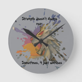 Relógio Redondo Roaring Lion Sunrise Papercut Wall Clock