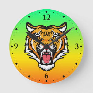 Relógio Redondo Roaring Tiger Head-25818
