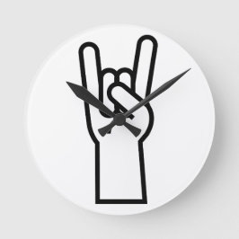 Relógio Redondo Rock and Roll Hand