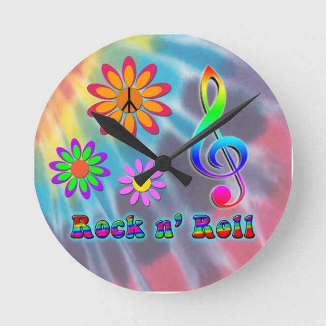 Relógio Redondo Rock n' Roll (Frente)