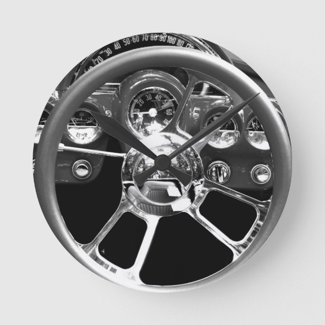 Relógio Redondo Roda vermelha (Frente)