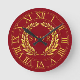 Relógio Redondo Roman SPQR Wall Clock