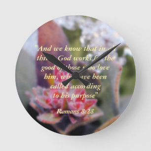 Relógio Redondo Romanos 8:28