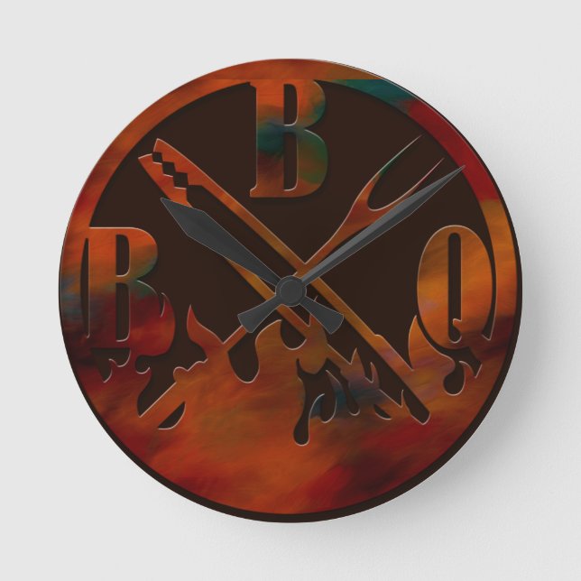 Relógio Redondo Ronde klok BBQ time (Frente)