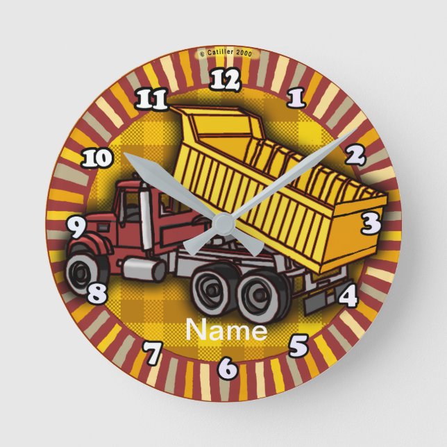 Relógio Redondo Rondo Dump Truck clock (Frente)