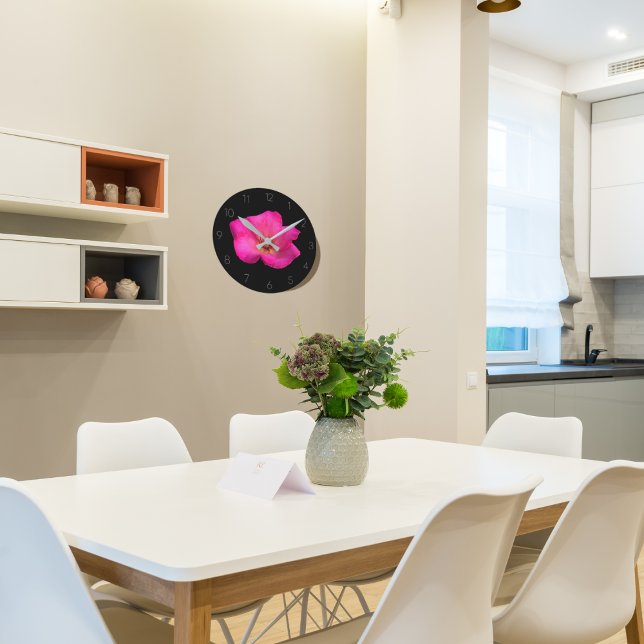 Relógio Redondo Rosa aux feutres (Criador carregado)