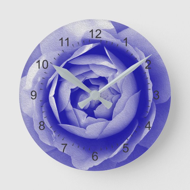 Relógio Redondo rosa azul (Frente)