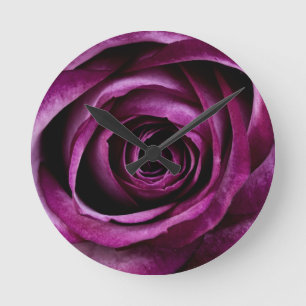 Relógio Redondo Rosa do roxo