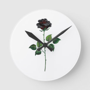 Relógio Redondo Rosa preto