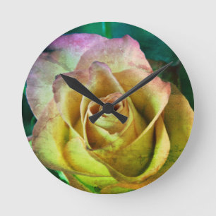 Relógio Redondo Rosa Wall Clock