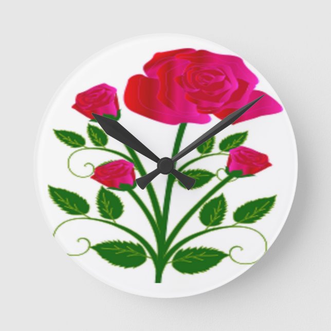 RELÓGIO REDONDO ROSAS (Frente)