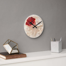 Relógio Redondo Rosas de Luz e Amor