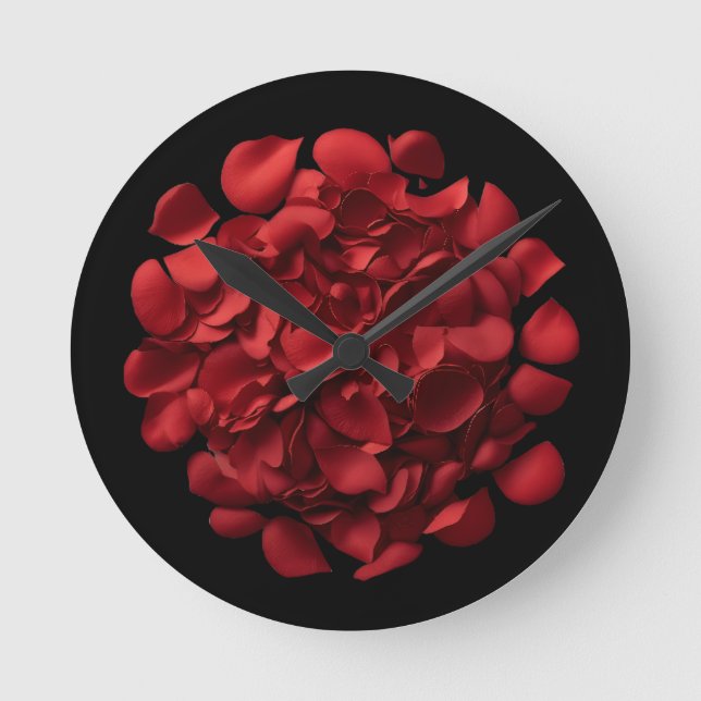 Relógio Redondo Rose Petals Wall Clock (Frente)