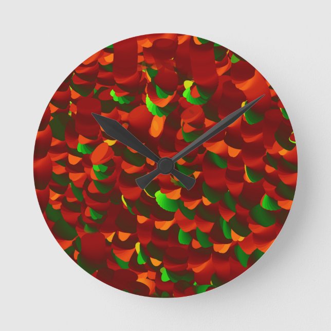 Relógio Redondo  Rosenblätter abstrakt (Frente)