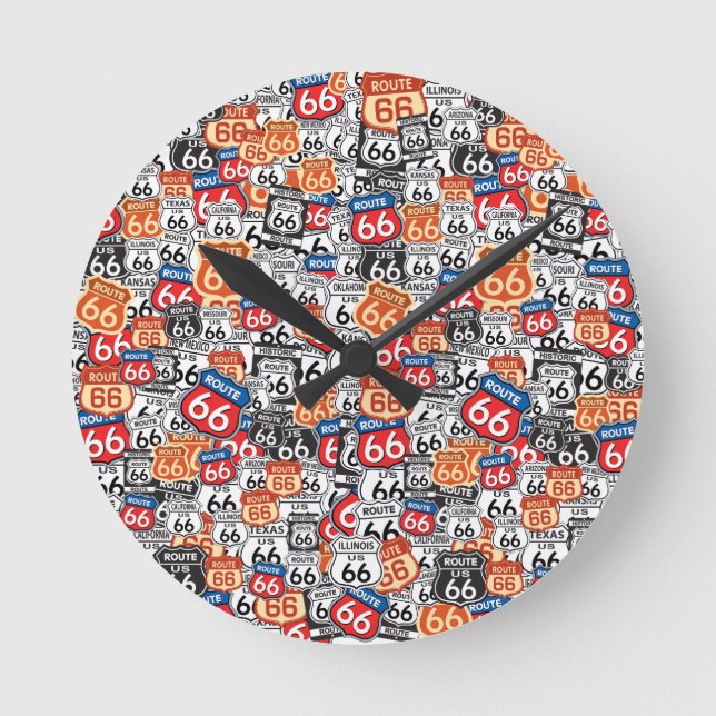 Relógio Redondo Rota 66 (Frente)