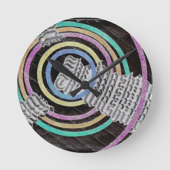 Relógio Redondo Rotação diária (Frente)