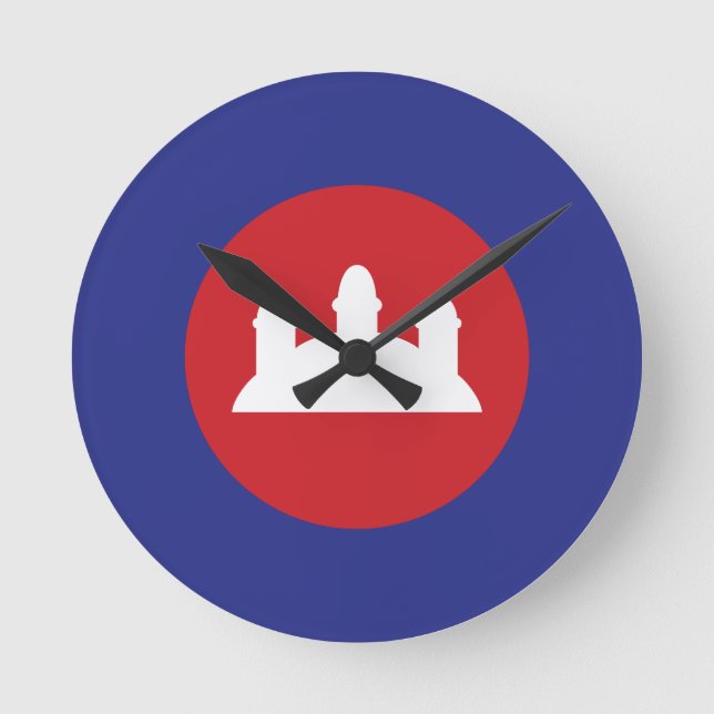 Relógio Redondo Roundel Cambojana (Frente)