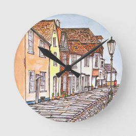 Relógio Redondo Row Of Houses