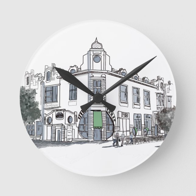 Relógio Redondo rua da cidade antiga (Frente)