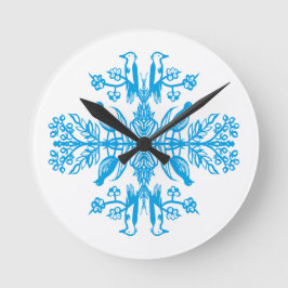 Relógio Redondo Rustic blue nature Blue Birds Vintage.