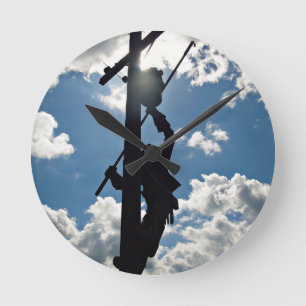 Relógio Redondo Rusty the Lineman