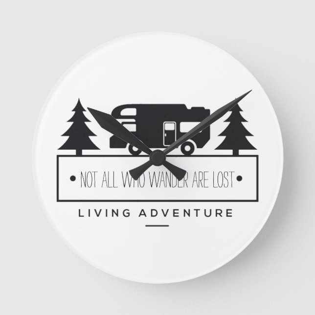 Relógio Redondo RV aposentado | Viagem Cote Nem Todos Os Que Vêm (Frente)