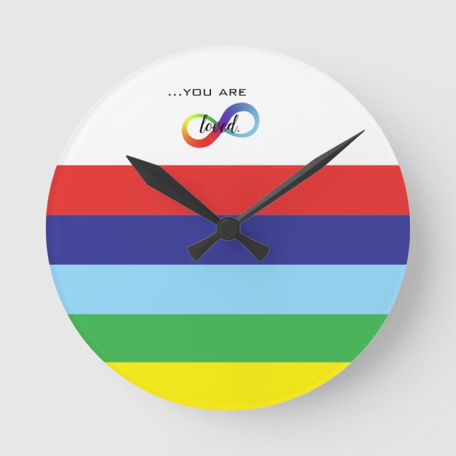 Relógio Redondo Saco de mão Infinity Orgulho LGBTQ+ (Frente)