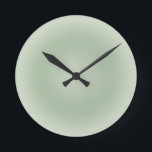 Relógio Redondo Sage Green Gradient Aura<br><div class="desc">Design de gradiente - Efeito Aura - Verde Sage.</div>