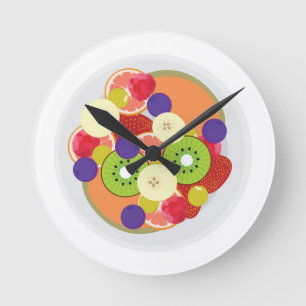 Relógio Redondo Salada de Frutas