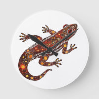 salamandra de estilo original em cores vermelhas