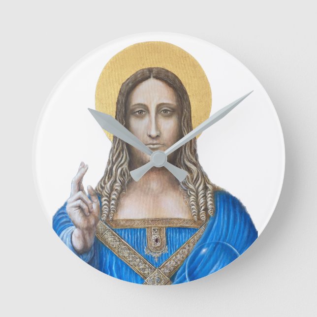 Relógio Redondo Salvator Mundi  (Frente)