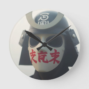 Relógio Redondo samurai épico