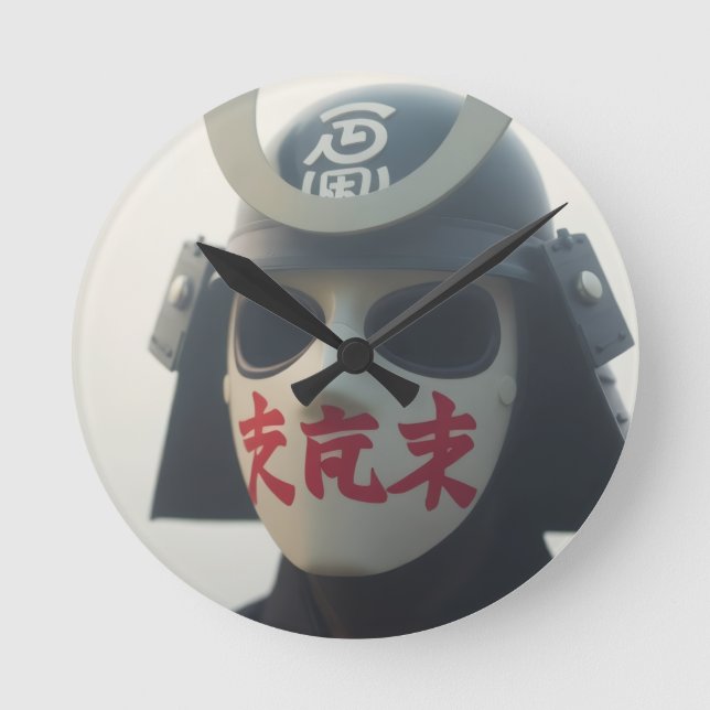 Relógio Redondo samurai épico (Frente)