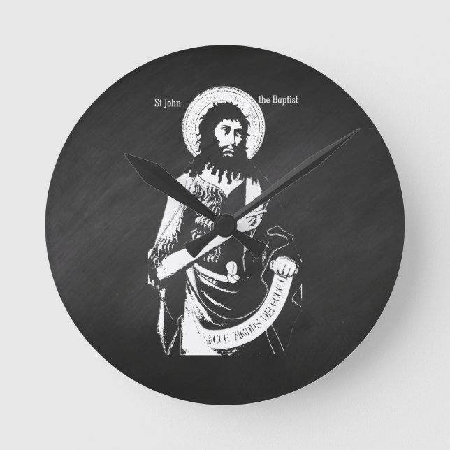 Relógio Redondo Santo John The Baptist (Frente)