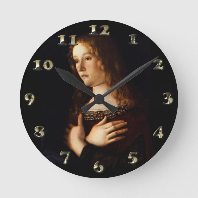 Relógio Redondo Santo Mary Magdalene - Bellini (Frente)