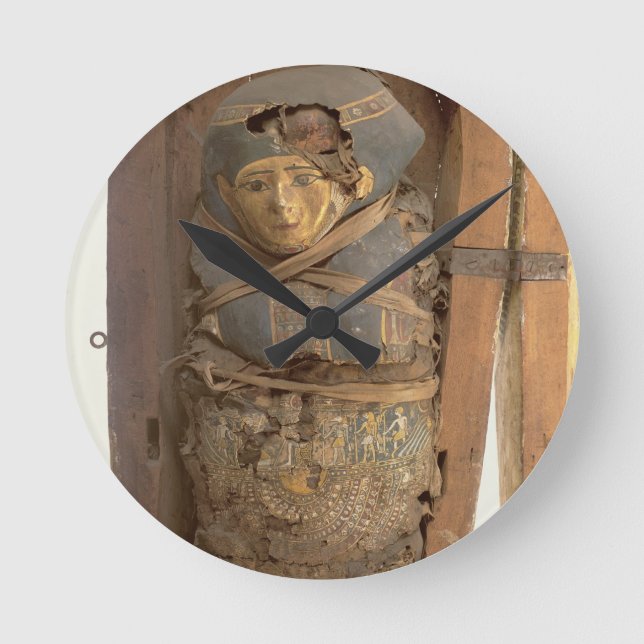 Relógio Redondo Sarcófago e corpo mummified de Psametik mim (664- (Frente)
