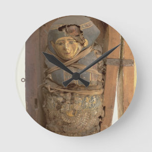 Relógio Redondo Sarcófago e corpo mummified de Psametik mim (664-