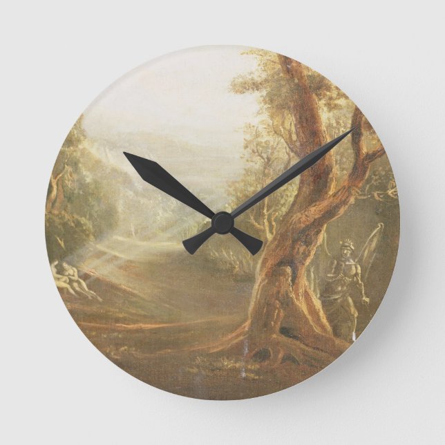 Relógio Redondo Satan Contemplating Adam and Eve in Paradise, from (Frente)