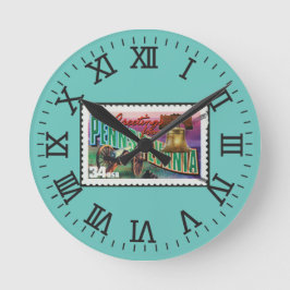 Relógio Redondo Saudações do selo da Pensilvânia