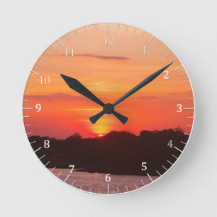Relógio Redondo Savannah Sunset Clock