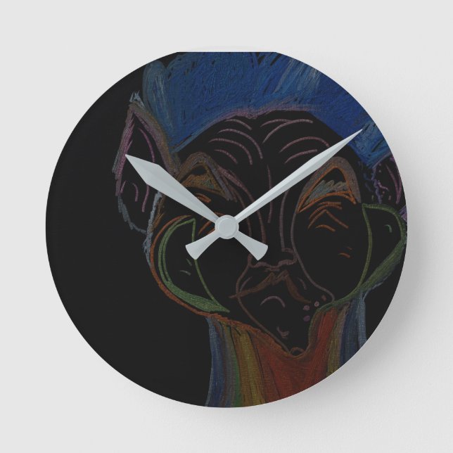 Relógio Redondo Sci-fi Hybrid Round Wall Clock (Frente)