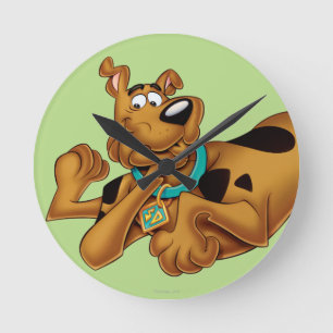 Relógio Redondo Scooby-Doo que encontra-se para baixo