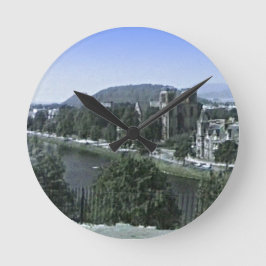 Relógio Redondo Scotland Inverness Building jGibney O Museu Zaz