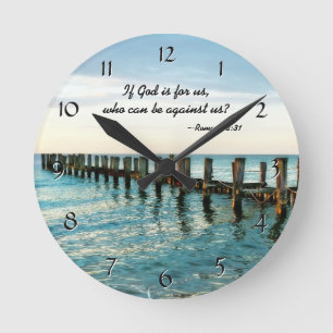 Relógio Redondo Se Deus é para nós que pode estar contra nós Ro