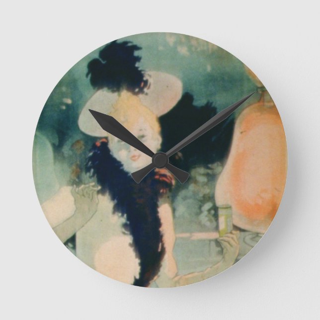 Relógio Redondo "Se você tosse, tome pastilha de Geraudel" (li da (Frente)