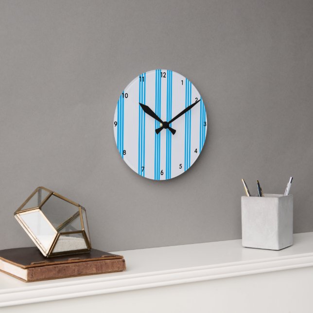 Relógio Redondo Sea Breeze Stripes Acrylic Wall Clock (Escritório)