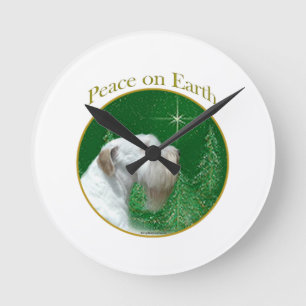 Relógio Redondo Sealyham Terrier Peace on Earth