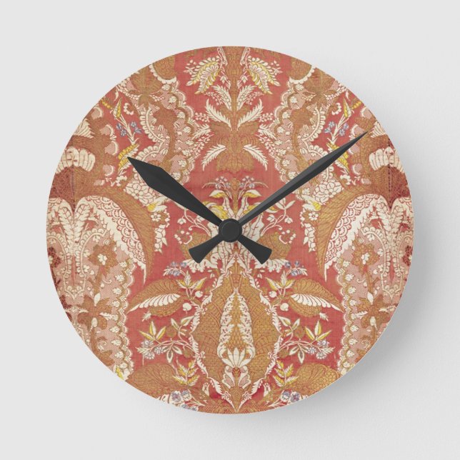 Relógio Redondo Seda moldada por rendas, francês, c.1720 (Frente)